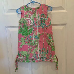 Lilly Pulitzer Girls Dress – Pink Green Monkeys